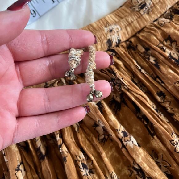 Vtg Revue Orange Boho Witchy Fairy Paisley Maxi Skirt Wmns L Hippy Cottagecore - Picture 3 of 10